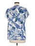 Maurices 100% Polyester Paisley Blue Short Sleeve Blouse Size M - photo 2