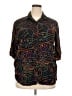 Basic Editions 100% Rayon Print Black 3/4 Sleeve Button-Down Shirt Size 20 (estimated) - photo 1