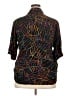Basic Editions 100% Rayon Print Black 3/4 Sleeve Button-Down Shirt Size 20 (estimated) - photo 2