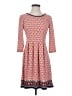 Max Studio Print Orange Casual Dress Size XS - photo 1