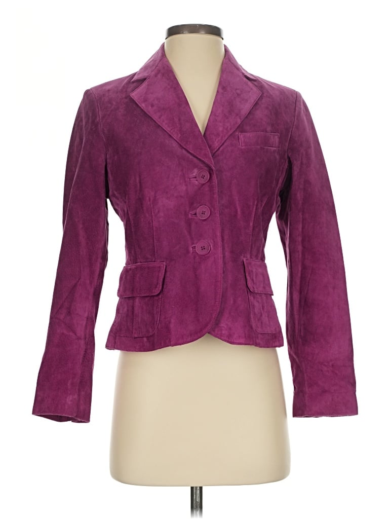 Pre-owned Valerie Stevens Blazer Jacket In Purple