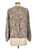 Angels 100% Rayon Gray Long Sleeve Blouse Size L - photo 2