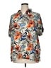Chico's Tropical Orange Short Sleeve Blouse Size XL (3) - photo 2