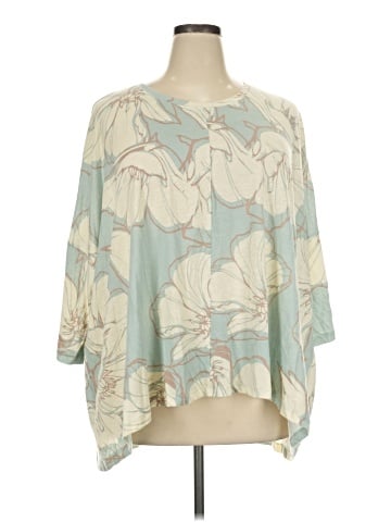 Peace Love World 3/4 Sleeve Blouse (view 1)