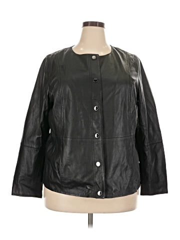 Isaac Mizrahi LIVE! Leather Jacket (view 1)