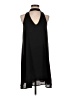 Aqua 100% Polyester Solid Black Casual Dress Size S - photo 1
