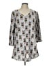 Shana Gray 3/4 Sleeve T-Shirt Size L - photo 1