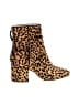 J.Crew 100% Leather Animal Print Brown Ankle Boots Size 9 1/2 - photo 1