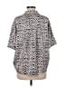 Nic + Zoe 100% Polyester Polka Dots Silver Short Sleeve Blouse Size M - photo 2