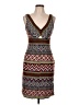 Akemi + Kin Graphic Brown Cocktail Dress Size 10 - photo 1