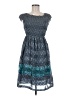 Max Studio 100% Polyester Print Teal Casual Dress Size M - photo 1