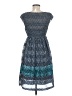 Max Studio 100% Polyester Print Teal Casual Dress Size M - photo 2
