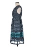 Max Studio 100% Polyester Print Teal Casual Dress Size M - photo 5
