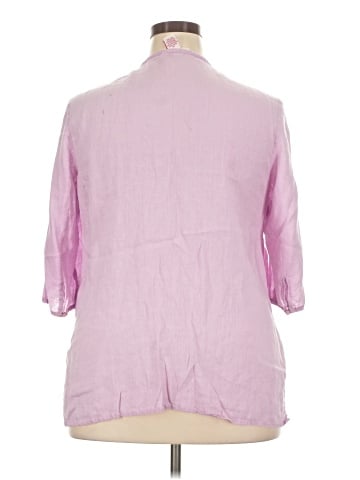Lily Stanhope 3/4 Sleeve Button-Down Shirt (view 2)