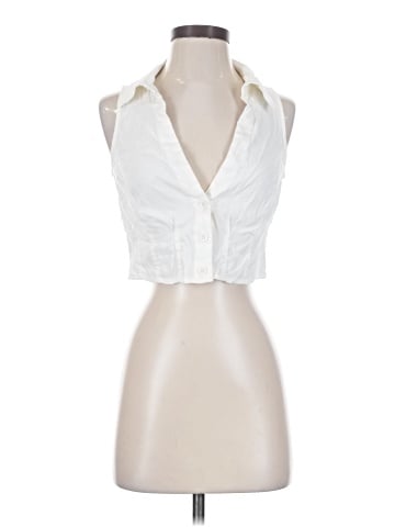 Monrow Sleeveless Button-Down Shirt (view 1)