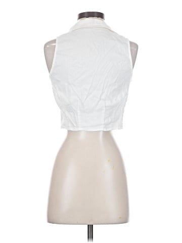 Monrow Sleeveless Button-Down Shirt (view 2)