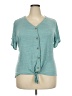 Weatherproof Teal Short Sleeve Top Size XXL - photo 1