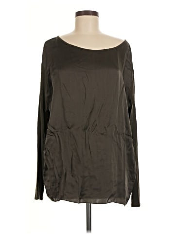 Vince. Long Sleeve Silk Top (view 1)