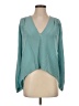 Alexis 100% Silk Teal Long Sleeve Silk Top Size XS - photo 1