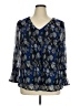 Cato Blue 3/4 Sleeve Blouse Size XL - photo 1