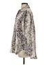 Glam Animal Print Ivory Long Sleeve Blouse Size S - photo 5