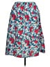 St Michael 100% Wool Floral Blue Wool Skirt Size 16 - photo 2