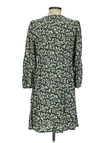 Madewell V-Neck Button-Front Mini Dress in Forest Leaves (view 2)