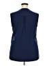 Derek Lam 100% Polyester Blue Sleeveless Blouse Size XXL - photo 2