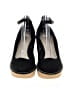 Lands' End Canvas 100% Leather Black Wedges Size 9 - photo 2