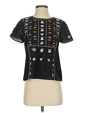 Madewell Embroidered Tie-Back Cutout Top (view 1)