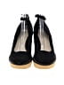 Lands' End Canvas 100% Leather Black Wedges Size 9 - photo 2