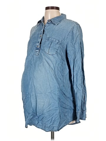 Liz Lange Maternity for Target Long Sleeve Button-Down Shirt (view 1)