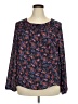 Gibson 100% Polyester Blue Long Sleeve Blouse Size 2X - photo 1