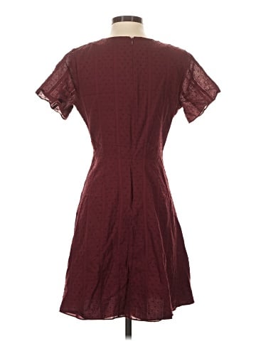 Madewell Button-Front Swing Dress in Swiss Dot (view 2)