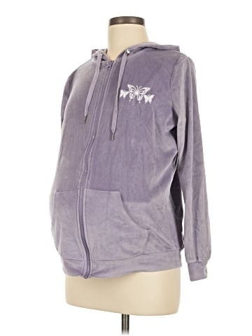 Derek Heart Maternity Zip Up Hoodie (view 1)