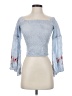 Guess 100% Modal Blue 3/4 Sleeve Blouse Size S - photo 1