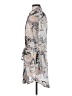 Elliatt 100% Polyester Print Gray Casual Dress Size S - photo 5