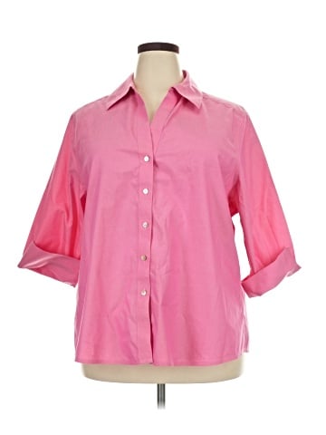 Foxcroft 3/4 Sleeve Button-Down Shirt (view 1)