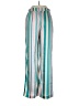 River Island 100% Polyester Stripes Teal Casual Pants Size 10 - photo 2