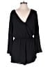 Decree 100% Polyester Solid Black Romper Size M - photo 1