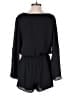 Decree 100% Polyester Solid Black Romper Size M - photo 2
