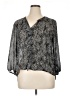 Fun2Fun 100% Polyester Gray Long Sleeve Blouse Size XL - photo 1