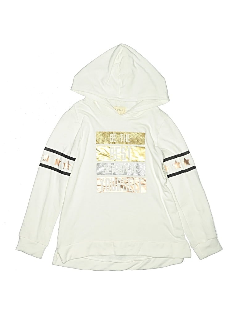 Pre-owned Btween Kids' Pullover Hoodie In White