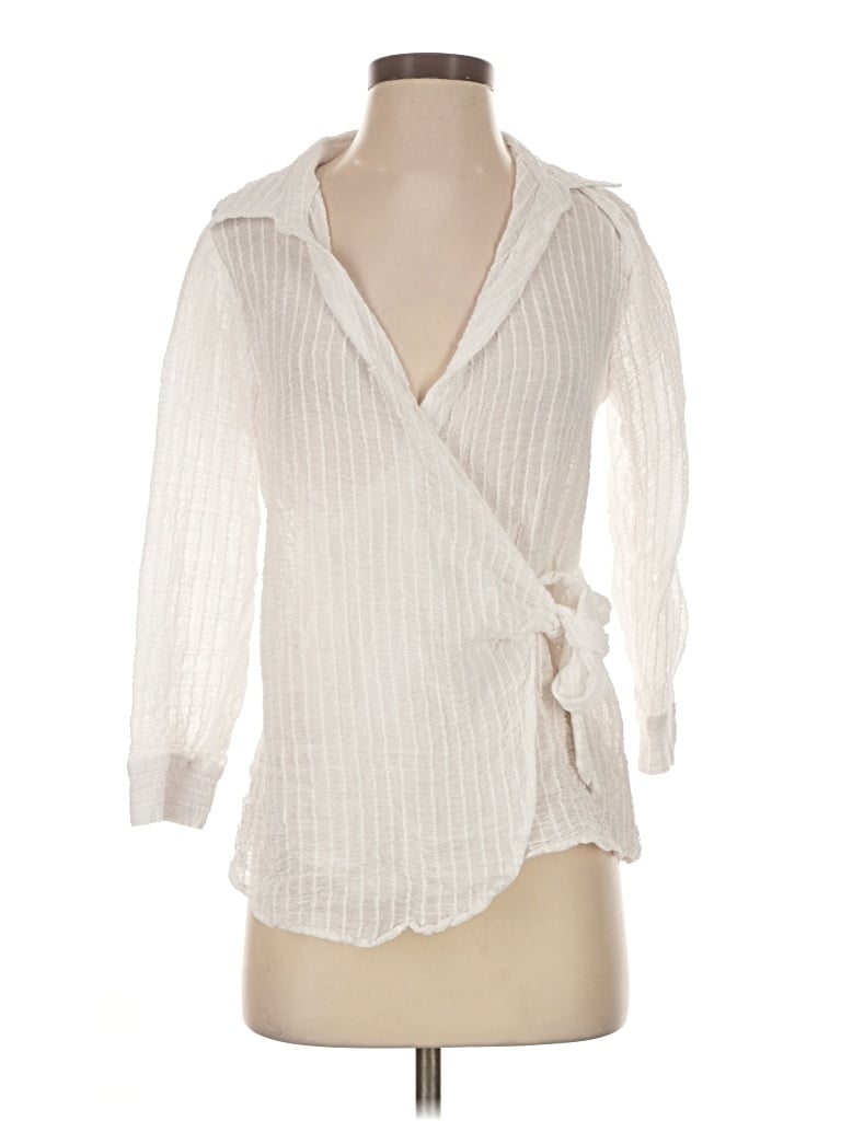 Pre-owned Dotti 3/4 Sleeve Blouse In Ivory