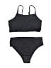 Unbranded Solid Black Two Piece Swimsuit Size XL - photo 1