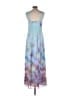 Monsoon 100% Polyester Tie-dye Blue Casual Dress Size 10 - photo 2