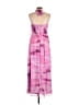 Aqua 100% Polyester Tie-dye Pink Casual Dress Size L - photo 2
