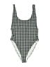 Forever 21 Checkered-gingham Gray One Piece Swimsuit Size XXS (estimated) - photo 1
