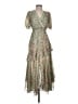 Taylor 100% Polyester Floral Green Casual Dress Size 2 - photo 1