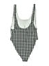 Forever 21 Checkered-gingham Gray One Piece Swimsuit Size XXS (estimated) - photo 2